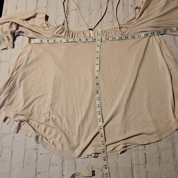 🔥ABSOLUTE FINAL!💲⬇️Free People Cold Shoulder Styled Blouse, Size L ~ EUC - Picture 9 of 11